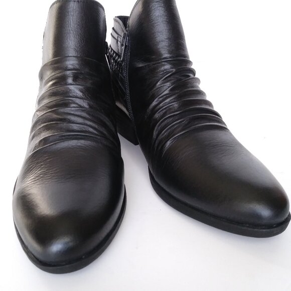 Pure Sole "Gwen" Leather Black Shootie Bootie- 8.5M - Picture 2 of 8